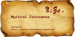 Nyitrai Zsuzsanna névjegykártya